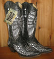 Corral Boots Wing and Cross Black and Bone A1018