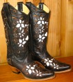 Corral Cognac Bone Flower Inlay 