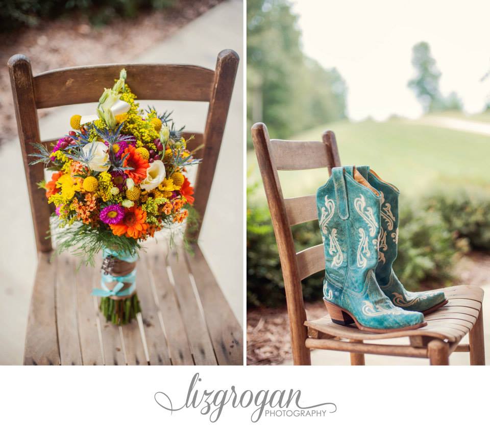 wedding with cowboy boots